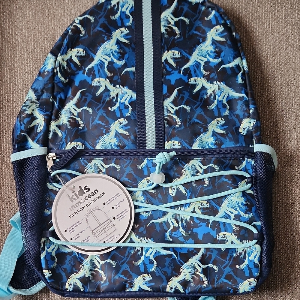NWT Inmocean Blue Dino Backpack